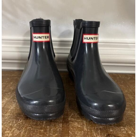 Hunter Chelsea Boot Gloss Rainboot Waterproof Womens Size 6 Booties - Picture 3 of 10
